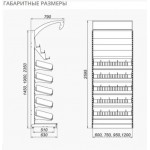 Стелаж металевий кондитерський 1900х1200