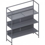 Стелаж овочевий (RAL 7016 ш.п) 1250х420х1400